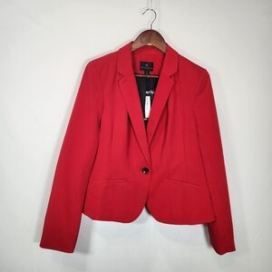 NWT Worthington Red Tailored Blazer Professional Suit Jacket